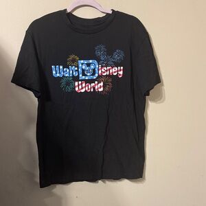 Unisex Cotton Disney Black Walt Disney World Fireworks T-Shirt sz M patriotic